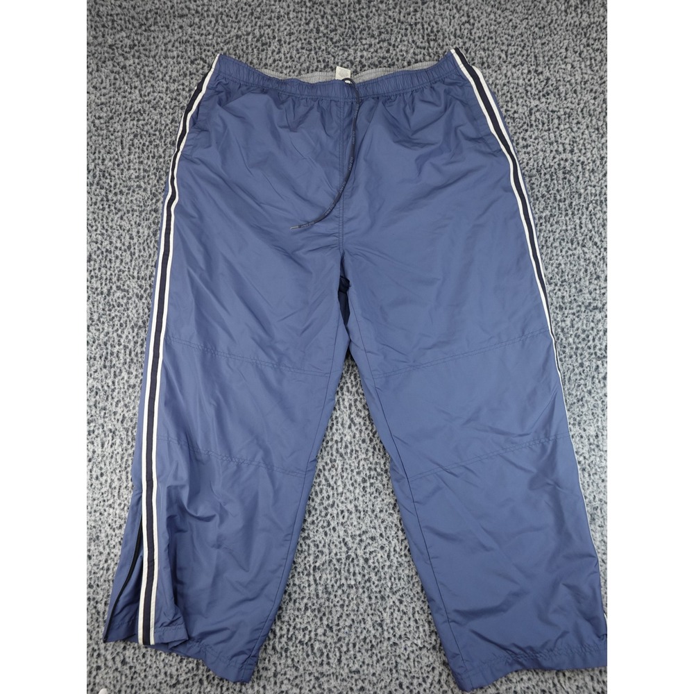 Old Navy Track Pants Mens XXL‎ Blue Side Stripe Mesh Lined Windbreaker Zipper